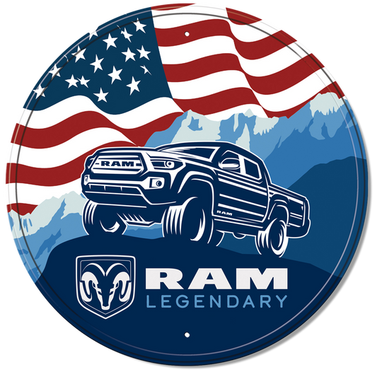 Ram Legend - Round Fully Embossed Steel