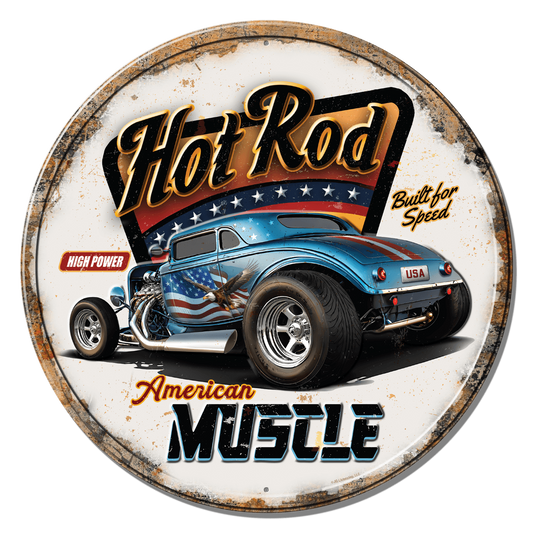 JQ - American Muscle - Round Fully Embossed Steel