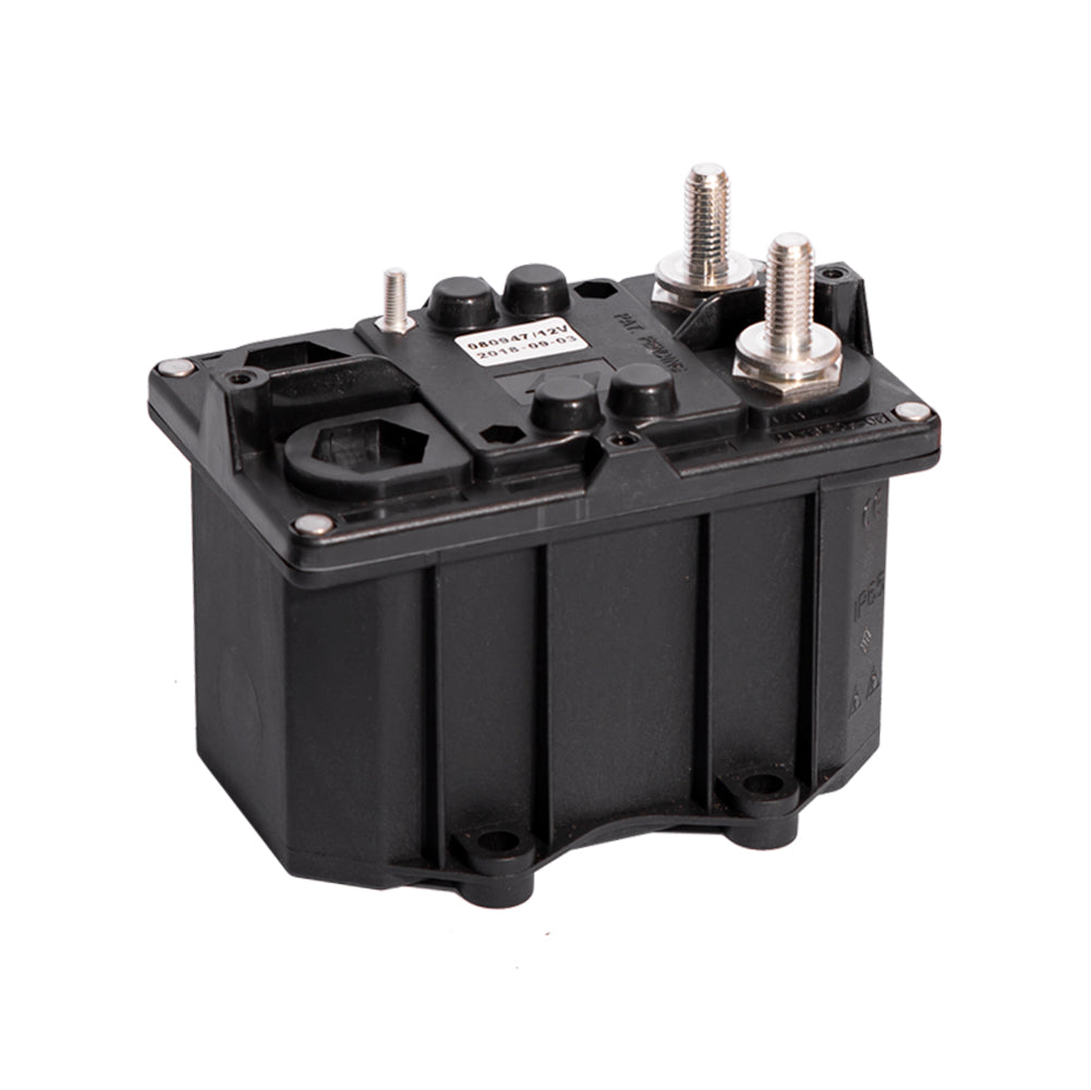 Automatic Battery Disconnect Switch:  Grounded Solenoid with Battery Terminal Covers